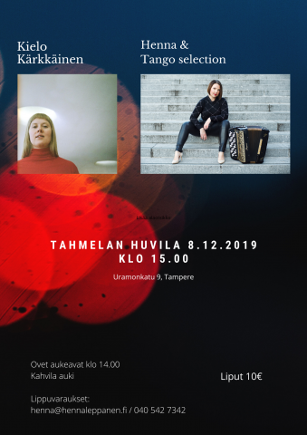 Kahden konsertin iltapäivä ei varmasti jätä ketään kylmäksi. Juliste syksy 2019